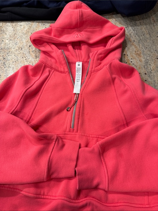 lululemon athletica Tops - lululemon athletica Girls' Coral Pink Half-Zip Hooded Pullover